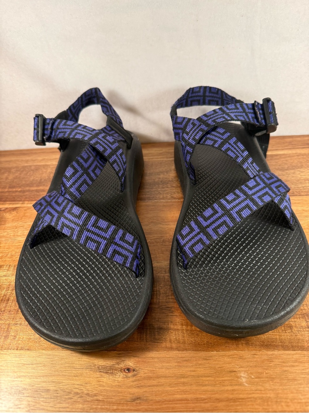 Chaco Men's Z/1 Classic Sandal Royal Blue/Black Geometric Pattern Sz 11